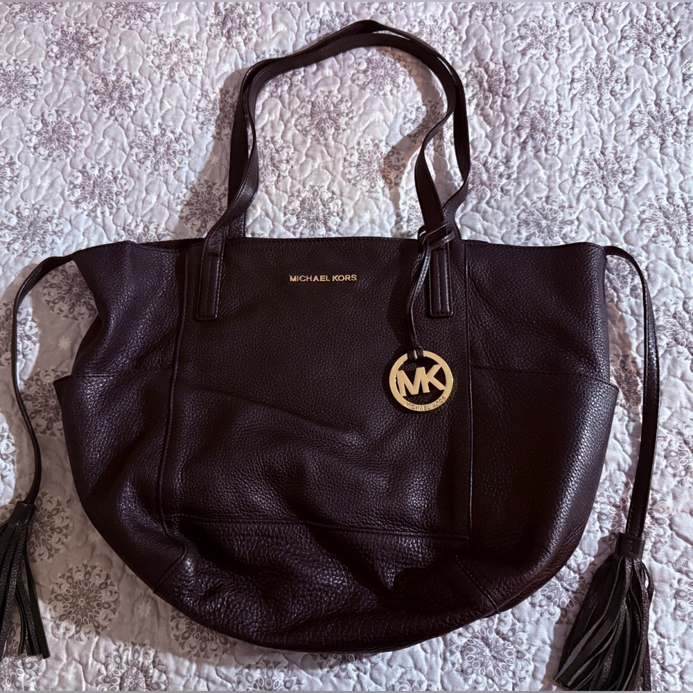 Michael Kors black Leather Tote